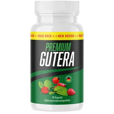 Produktbild von Premium Gutera Kapseln | Für deine körperliche Balance | Mit Pflanzenextrakten & Vitaminen | 90 Kapseln