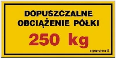 Zdjęcie produktu dla NC118 Dopuszczalne obciążenie półki 250 kg
