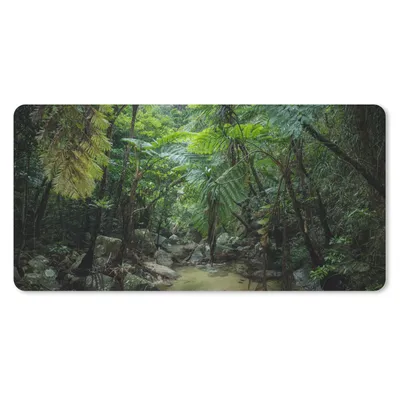 Produktbild von MuchoWow® Mauspad Mousepad Fluss im tropischen Dschungel 60x30 cm - Mousepads - Maus Mat - Pad - Mausunterlage - Nachhaltig