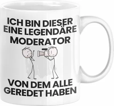 Produktbild von Moderator Geschenk Tasse Lustige Geschenkidee Geburtstag für Moderator Ich Bin Dieser Legendäre Moderator Von Dem Alle Geredet Haben Kaffee-Becher (Weiß)