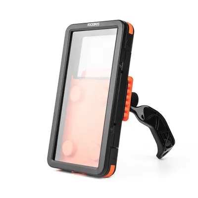 Produktbild von ROCKBROS Fahrrad Handyhalterung Rückspiegel 360° Drehbar 4,7–6,9 Zoll für Smartphones Schwarz Orange