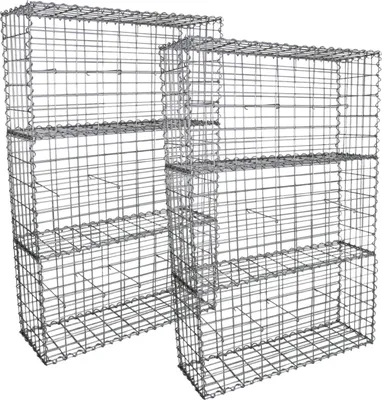 Produktbild von MonsterShop 6 x Gabionen Steingabionen Schüttkorb Hochbeet Gabionenkörbe Steinkörbe Gitterkorb Gabionenzaun Drahtkorb  Zäune Mauer Sichtschutz Garten  100cm x 50cm x 30cm