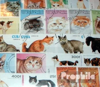 Produktbild von Briefmarken Motive 150 verschiedene Katzen Marken