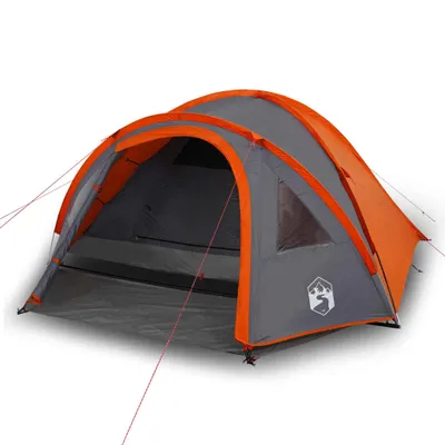 Image de vidaXL Tente de camping dôme 4 personnes orange étanche à l'eau