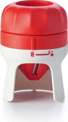 Produktbild von Tupperware Spiralino Profi Chef rot weiß + gelber Einsatz Spaghetti-Gemüseschneider