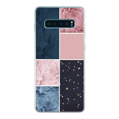 Produktbild von MuchoWow® Handyhülle Schutzhülle Hülle für Samsung Galaxy S10 Lite Marmor - Rosa - Blau Silikon Softcase Handy Hülle - Schutz