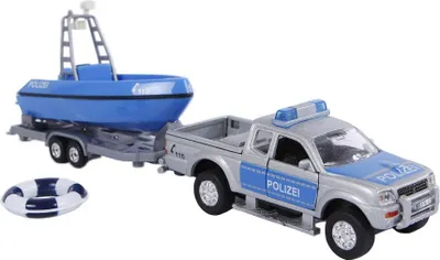 Produktbild von Jeep Polizei/Rettungsboot 20cm Met. Rückzug/Licht