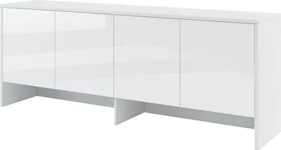 Produktbild von MEBLINI Hängeschrank für Horizontal Schrankbett Bed Concept - Wandschrank mit Ablagen und Fächern - Wandregal - BC-10 für 120x200 Horizontal - Weiß/Weiß Hochglanz