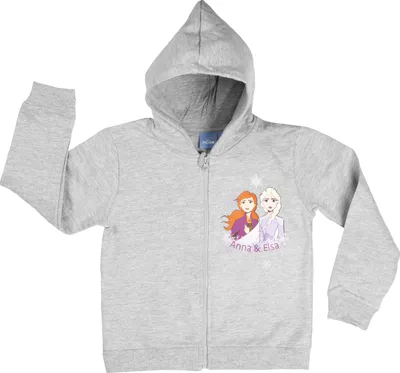 Produktbild von Disney Die Eiskönigin Pullover für Mädchen - Frozen Kinder Kapuzenpullover Hoodie Sweatshirt Grau 110-116