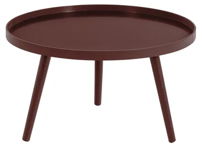 Produktbild von Mesa Beistelltisch L 34Xø60 Cm Holz Bordeauxrot