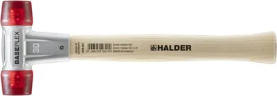 Produktbild von Halder Schonhammer Baseplex Länge 280mm Kopf-Durchmesser 30mm 360g rot - Celluloseacetat - 3906030