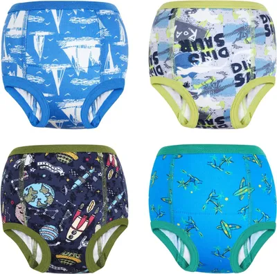 Immagine prodotto di Pantaloni da allenamento, confezione da 4 pezzi, assorbenti, ideali per l'addestramento al vasino, per bambini di 3 anni