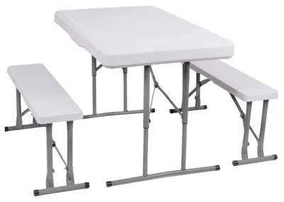Produktbild von Springos® Bierzeltgarnitur Biergarten-Set Gartentisch 2 Bänke Klappbar