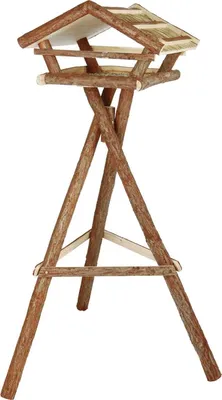 Produktbild von TRIXIE Vogelfutterhaus mit Ständer - Holz-Optik - 48 × 27 × 46 cm/1,30 m
