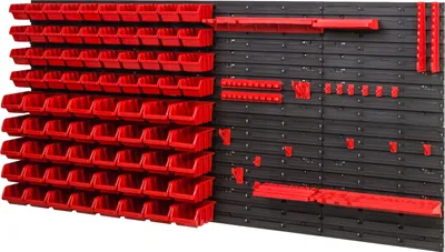 Produktbild von Stapelboxen Wandregal Box Sichtlagerkästen Schüttenregal Lagersystem 80 Boxen