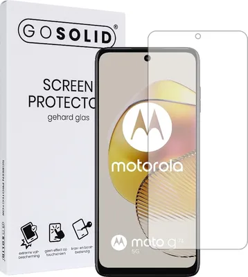 Produktbild von GO SOLID! Displayschutzfolie für Motorola Moto G73 5G aus gehärtetem Glas