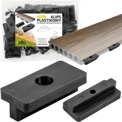 Obrázek produktu pro Instalační klipy pro kompozitní palubky z plastu wpc 50 kusů