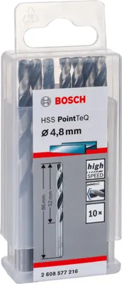 Zdjęcie produktu dla Wiertło kręte do metalu HSS PointTeQ 10 szt