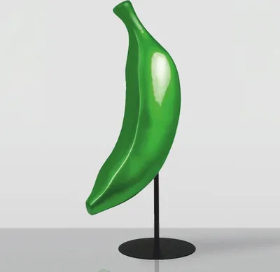 Produktbild von Casa Padrino XXL Deko Banane mit Ständer Grün / Schwarz H. 112 cm - Wohnzimmer & Garten Deko