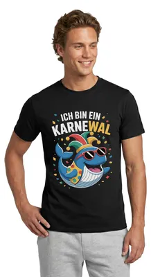 Produktbild von Spreadshirt Ich Bin Ein Karnewal Kostüm Fasching Männer T-Shirt, XXL, Schwarz
