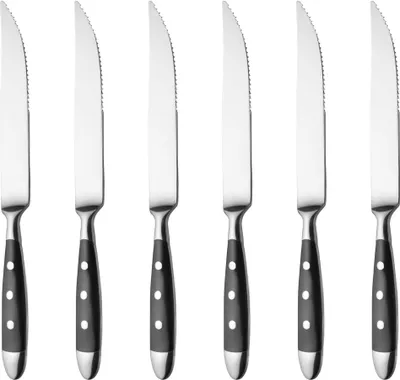 Produktbild von GRÄWE Steakmesser 6 Stück, Serie Nürnberg, SCHWARZ