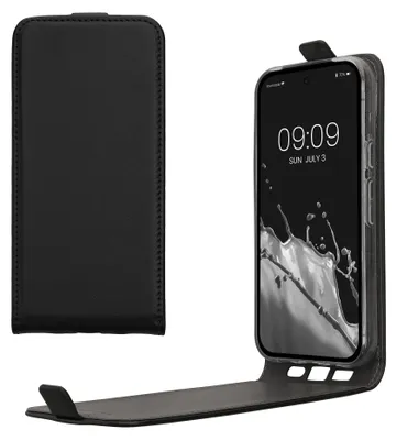 Produktbild von kwmobile Schutzhülle kompatibel mit Google Pixel 10a - Hülle Handy - Flip Case Handyhülle Schwarz