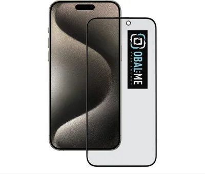 Image de PACKAGE:ME Privacy 5D Tempered Glass pour Apple iPhone 15 Pro Max Noir