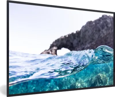 Produktbild von MuchoWow® MuchoWow® Gerahmtes Poster Wasser - Golf - Meer 60x40 cm - Poster mit zchwarzem Bilderrahmen - Printing - Wanddeko Schlafzimmer