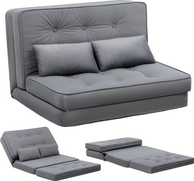 COMHOMA Relaxsessel Bodensofa Klappbar Bodensessel mit Schlaffunktion Lazy Sofa, gepolsert mit 5-stufig Verstellbarer Rückenlehne beige