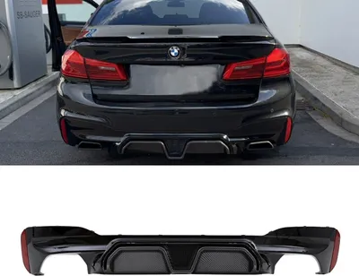 Produktbild von Evo Heckdiffusor Schwarz glanz Carbon lackiert passt für BMW 5er G30 G31 M Paket nicht M5 CS