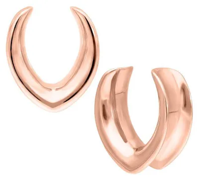 Produktbild von Wildcat Tunnel - Oval Ear Saddles aus Chirurgenstahl 316L, Körperstelle: Ohr, 12,0 mm, Roségold