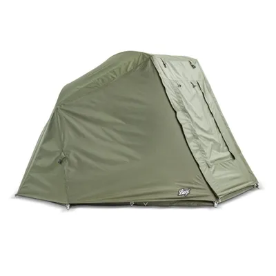 Image de Tente de pêche Lucx Wiesel pour 1 personne – tente imperméable avec sur-tente (protection hivernale), tapis de sol et colonne d'eau de 10 000 mm