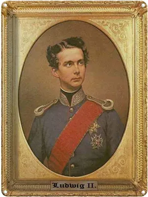 Produktbild von vianmo Blechschild 40x30 cm Portrait Ludwig II König von Bayern