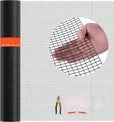 Obrázek produktu pro Pletivo - svařovaná mřížka, role 152 cm x 30,48 m - oka 1,27 x 1,27 cm - drát 1,06 mm - pozinkované a potažené PVC - odolné proti povětrnostním vlivům - pro králíky a drůbež