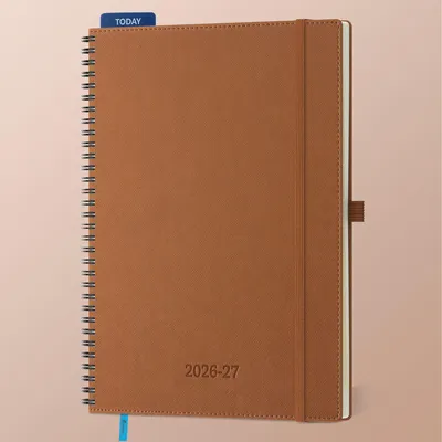 Zdjęcie produktu dla Omgoods - Planer na rok 2026-2027 - Planer tygodniowy formatu A4 z zeszytem notatkowym