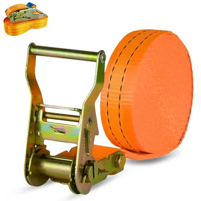 Produktbild von Safetytex 2x Spanngurt 6 Meter 35mm 2000kg einteilig LKW Anhänger Zurrgurt orange