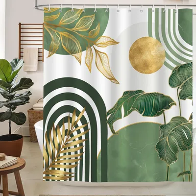 Obrázok produktu pre Sprchový záves 183x183 cm, polyester, vodotesný, 12 háčikov, do kúpeľne