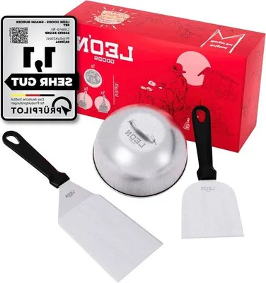 Produktbild von Famanu Burger-Set aus Edelstahl - Inklusive Spatelset für Gasgrill Teppanyaki