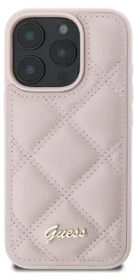Produktbild von Guess GUHCP16LPSQSQSP iPhone 16 Pro 6.3" pink hardcase Quilted Metal Logo Schutzhülle