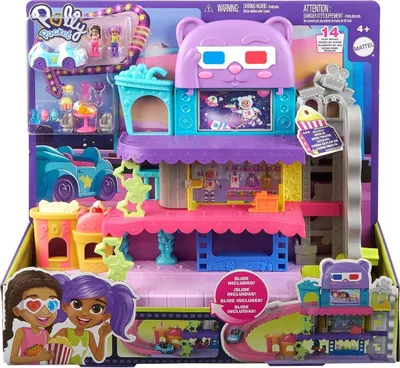 Produktbild von Mattel HNT86 - Polly Pocket - Drive-In Autokino auf zwei Ebenen mit Spielfiguren & weitere tolle Accessoires