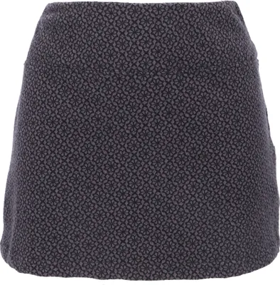 Produktbild von Minirock aus Baumwolle, Hüftschmeichler, Jacquard Yoga Rock - Schwarz/grau, Damen, Baumwolle(Bio),Elasthan, Größe: XL