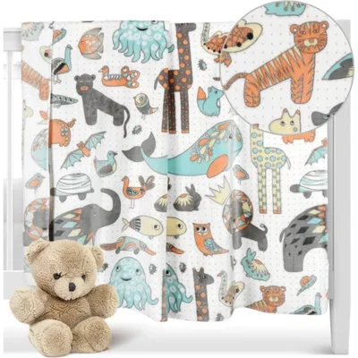 Produktbild von Kuscheldecke ELLA - 100x150 cm - Orange,Weiß