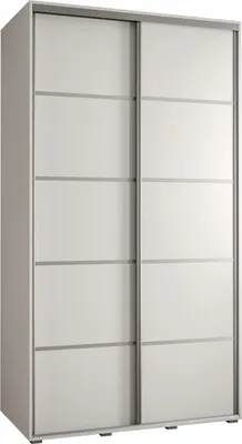 Produktbild von MEBLE KRYSPOL Davos 4 Schrank, zwei Türen - 235,2x140x60 cm - Weiß Weiß Silber