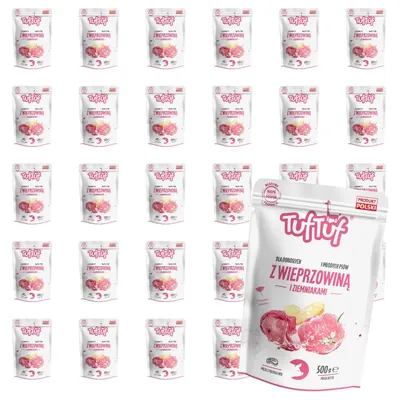 Produktbild von Tuftuf | Feuchte Nahrung für Hunde - 30x500g - Schweinefleisch mit Kartoffeln - 66% Feuchtigkeit - Nahrhaft