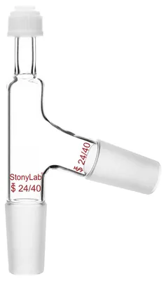 Destillations-Thermometer-Adapter, 3-Wege, 24/40, Glas