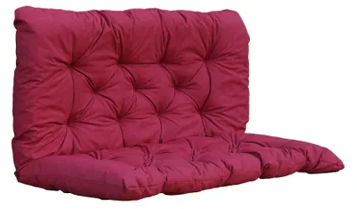 Produktbild von Bankauflage mit Rückenteil Bankkissen, 100 x 98 x 8 cm, Bordeaux-Rot