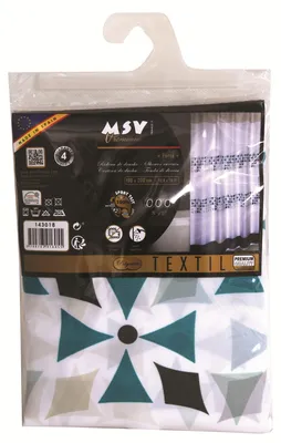 Zdjęcie produktu dla Zasłona prysznicowa MSV Premium Porto Green