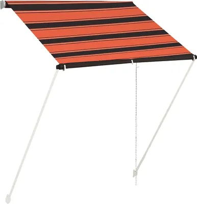 Produktbild von vidaXL Einziehbare Markise 150×150 cm Orange und Braun