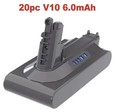 Immagine prodotto di Batteria di ricambio per aspirapolvere senza fili - V10 agli ioni di litio - 6,0 Ah (6000 mAh) - Confezione da 20 - Compatibile con V10/SV12 Absolute/Fluffy/Animal - Azzurro