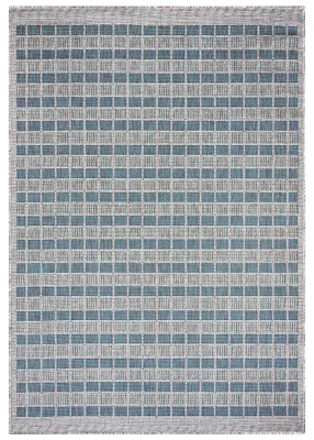 Zdjęcie produktu dla Mazovia Dywan Nowoczesny, Geometryczny i W Kratę - Totana Niebla - grafitowy, niebieski i szary, 250x350 cm, wodoodporny
